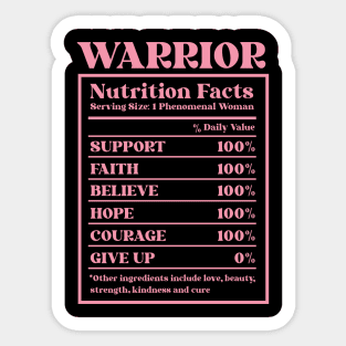 Breast Cancer Warrior Sticker